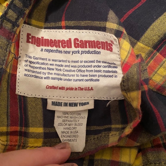 Engineered Garments Short Sleeve Plaid Shirt - Picture 5 of 5